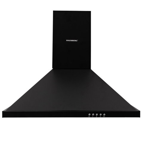 Aragazuri si cuptoare cu microunde - Hota incorporabila decorativa Hausberg HB-1260NG, Putere de absorbtie 400 m3/h, 1 motor, 60 cm, Negru