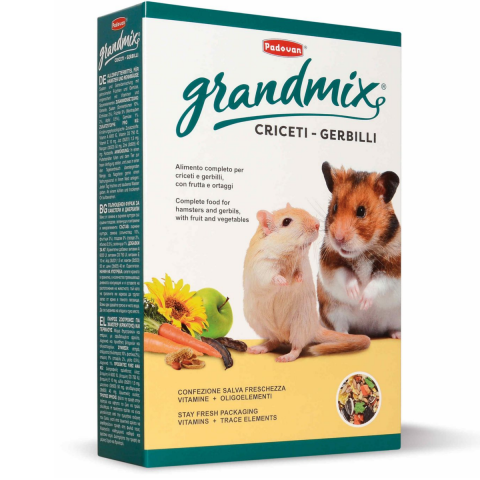 Pet Shop - Hrana Grandmix Padovan, Hamster si Gerbili, cu fructe si legume, 1 kg