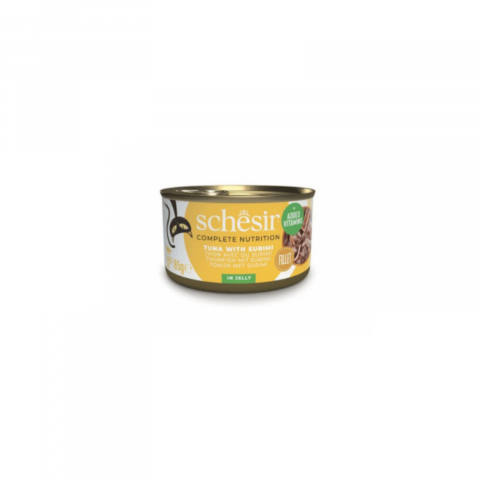 Pet Shop - Hrana umeda pentru pisici Schesir, ton si surimi in jeleu 85 g