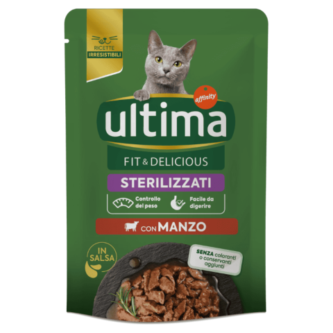 Pet Shop - Hrana umeda Ultima cu Carne de Vita pentru Pisici sterilizate, 85 g