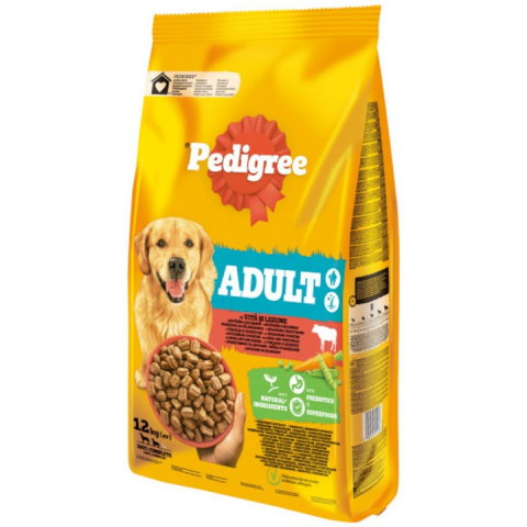 Pet Shop - Hrana uscata pentru caini Pedigree, Adult, vita/ legume, 500 grame