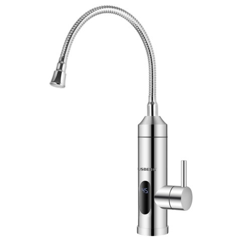 Incalzitoare instant - Incalzitor instant de apa Hausberg HB-F5017, 3600W, Afisaj LED, Inox 304, Furtun flexibil