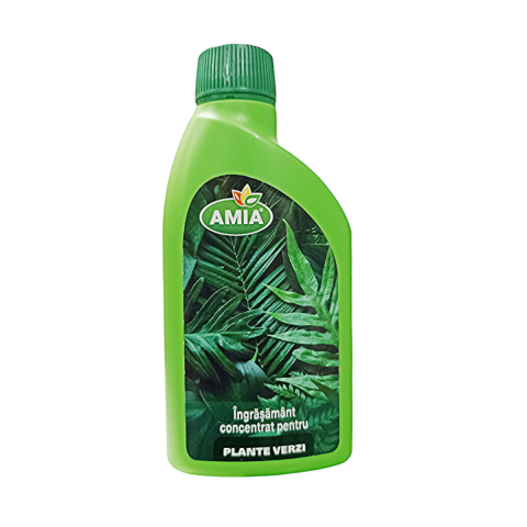 Pamant flori, ingrasaminte si pesticide - Ingrasamant plante verzi Amia 6-4-5 + microelemente, 250 ml