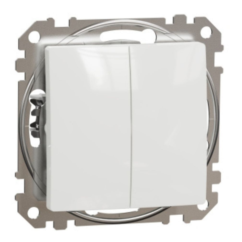 Intrerupatoare - Intrerupator dublu cap scara alb Sedna Design Schneider SDD111108, 1 buc