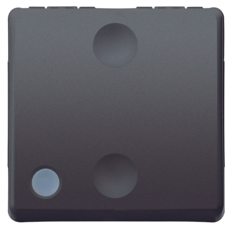 Intrerupatoare - Intrerupator modular cap scara Gewiss GW21589, negru, 2 module, 1 buc