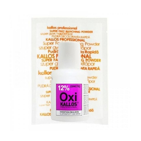 Vopsea de par si oxidant - Kallos Pudra Decoloranta 35g + Oxidant 12%