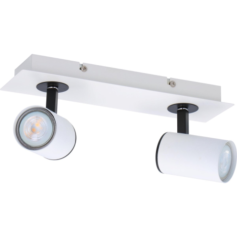 Corpuri de iluminat interior - Lampa de tavan Grundig pentru 2 becuri GU10, 29cm, alb/negru