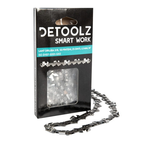 Casa, Gradina & Bricolaj - Lant drujba Detoolz, lungime 14'', pas 3/8'', grosime 1.3mm, 50 pinteni, 25 dinti, full chisel