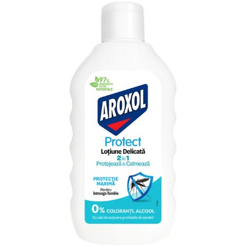 Insecticide si repelente - Lotiune de corp delicata impotriva insectelor, Aroxol Protect, 200 ml