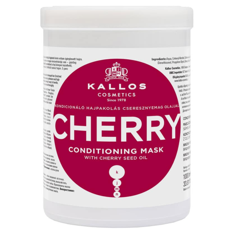 Ingrijire Personala & Cosmetice - Masca de par regeneranta Kallos Cherry, pentru par deteriorat, 1 L