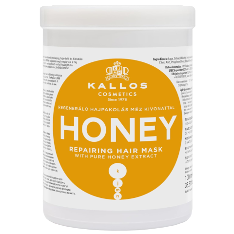 Ingrijire Personala & Cosmetice - Masca de par Kallos Honey Repairing, cu extract de miere naturala, 1 L