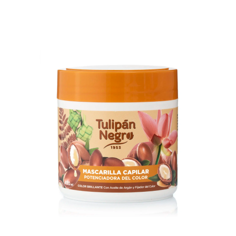 Masca si Tratament - Masca de par pentru intensificarea culorii Tulipan Negro cu Ulei de Argan, 400 ml