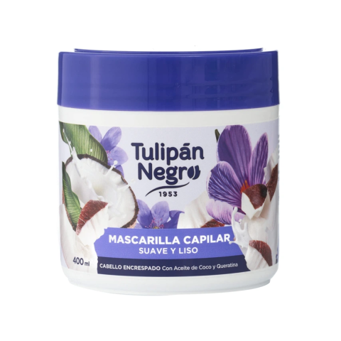 Masca si Tratament - Masca de par Tulipan Negro cu Ulei de Cocos si Keratina, 400 ml