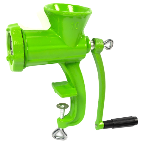 Masini de tocat manuale - Masina de tocat carne Micul Fermier din fonta, cu sita