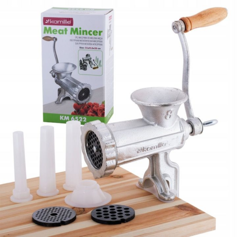 Casa, Gradina & Bricolaj - Masina manuala Kamille KM6522 pentru tocat carne, din fonta, 23 x 9,8 x 25 cm