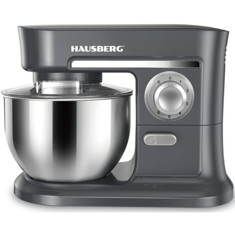 Mixere - Mixer cu bol Hausberg HB-7620GR, 700-800 W, 5L, 6 viteze