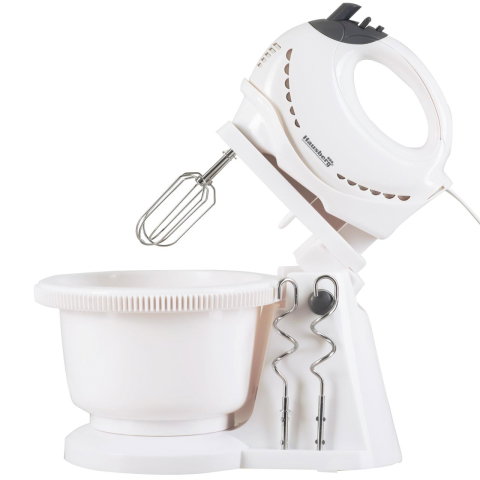 Mixere - Mixer cu bol rotativ Hausberg HB-3519AB, 5 Viteze + turbo, capacitate 2L, 300 W