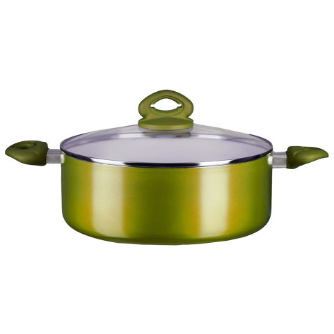 Articole Bucatarie - Oala ceramica cu capac Hausberg HB-H714GA, 4L, 24x10.2 cm