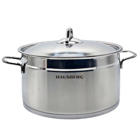 Casa, Gradina & Bricolaj - Oala din inox cu capac Hausberg HB-H776, capacitate 8.5L, diametru 26 cm
