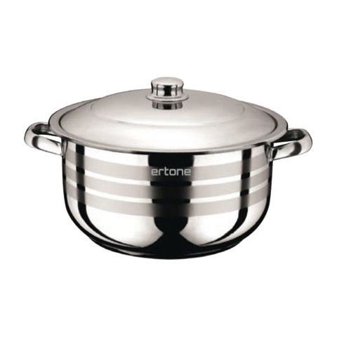 Articole Bucatarie - Oala inox cu capac metalic Ertone MN-534, 24 cm, 6.3 L