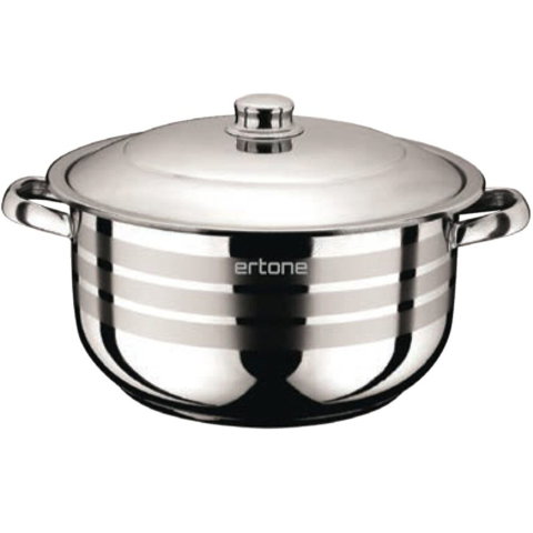 Articole Bucatarie - Oala inox cu capac metalic Ertone MN-538, 28 cm, 11L