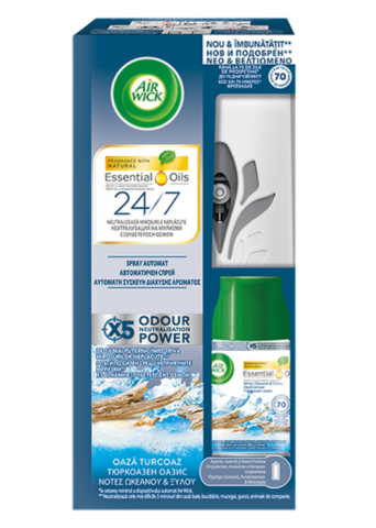 Odorizante de Camera - Odorizant de camera automat Air Wick, Aparat + Rezerva Turquoise Oasis, 250 ml