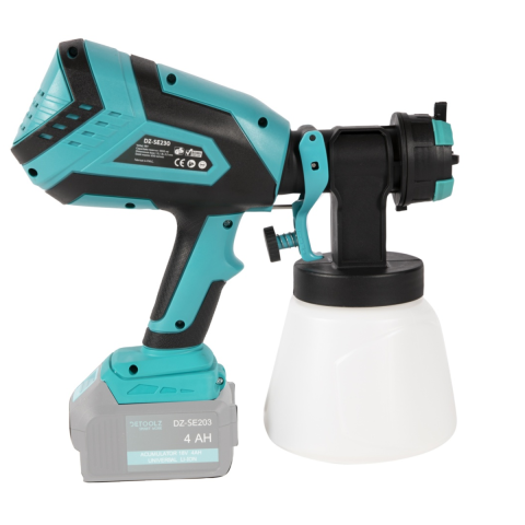 Utilaje si materiale de constructii - Pistol vopsit 18V 600ml/min rezervor 1000ml