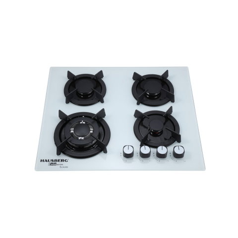 Electrocasnice & Climatizare - Plita incorporabila Hausberg HB-560AB, 3 arzatoare standard + 1 arzator WOK, aprindere electrica