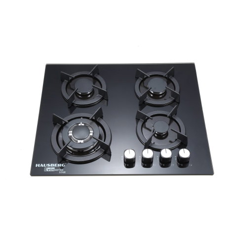 Electrocasnice & Climatizare - Plita incorporabila Hausberg HB-560NG, 3 arzatoare standard + 1 arzator WOK, aprindere electrica