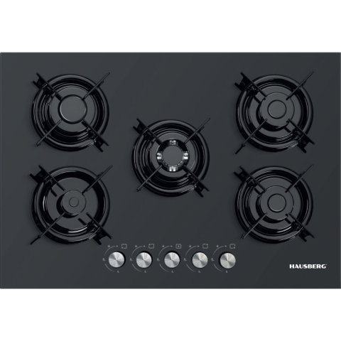 Electrocasnice & Climatizare - Plita incorporabila Hausberg HB-565NG, Gaz, 5 arzatoare