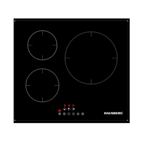 Electrocasnice & Climatizare - Plita incorporabila Hausberg HB1530, Electrica, Inductie, 3 zone de gatit, PowerBoost, 60 cm