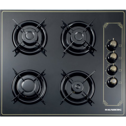 Electrocasnice & Climatizare - Plita Incorporabila Rustica Hausberg HB-575RST, 4 arzatoare, Gaz, 60 cm