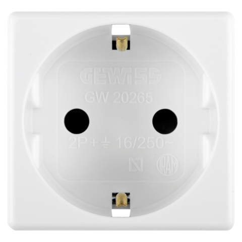 Casa, Gradina & Bricolaj - Priza modulara standard 2P+E, Gewiss GW20265, alb, 2 module, 1 buc