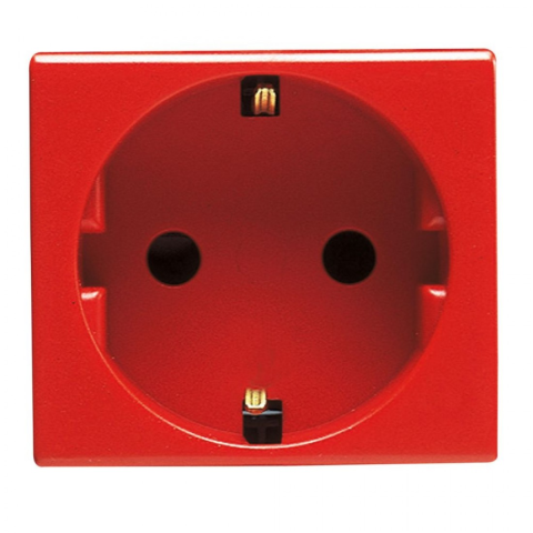 Casa, Gradina & Bricolaj - Priza modulara standard 2P+E, Gewiss GW20297, Rosu, 2 module, 1 buc