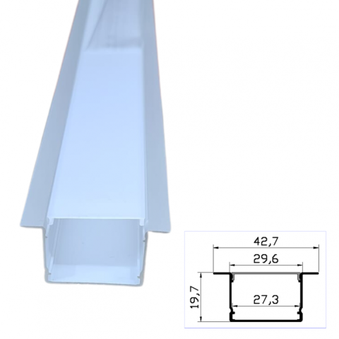 Iluminat & electrice - Profil Banda LED, Delight DL66939, Montaj Incastrat, Aluminiu, 2 M, 1 buc