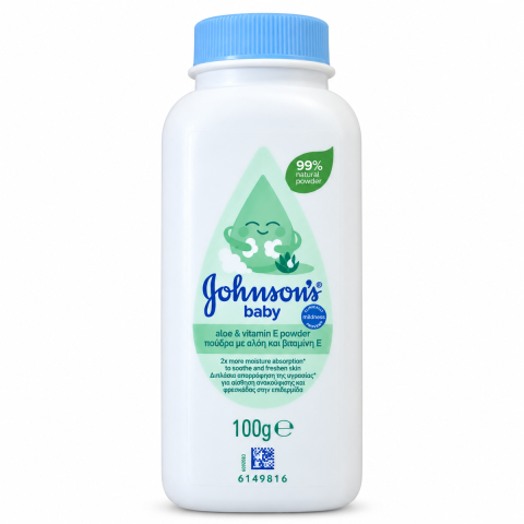 Ingrijire Personala & Cosmetice - Pudra de talc pentru bebelusi Johnson's Baby Aloe & Vitamina E,100 g