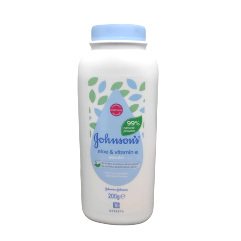 Ingrijire Personala & Cosmetice - Pudra pentru copii Johnson's Baby cu Aloe Vera si Vitamina E, 200 g