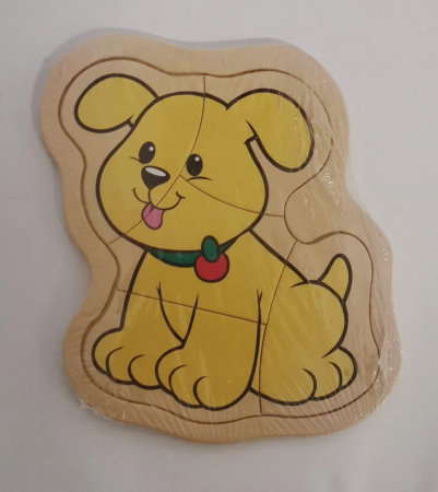 Jocuri - Puzzle lemn catelus 5 piese