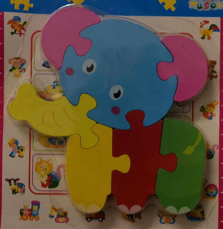 Jocuri - Puzzle lemn elefant