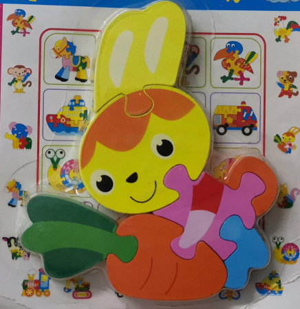 Jocuri - Puzzle lemn iepure