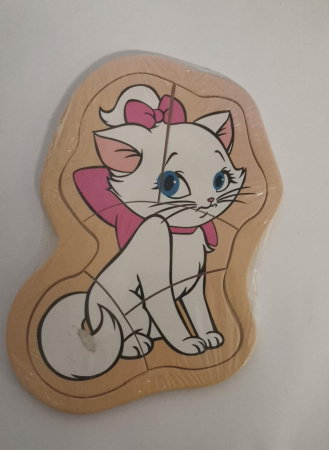 Jocuri - Puzzle lemn pisicuta 5 piese