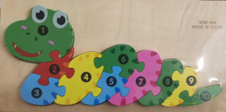 Jocuri - Puzzle lemn sarpe cu cifre