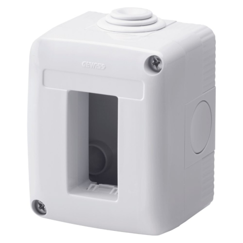 Accesorii prize si intrerupatoare - Rama Aplicata pe tencuiala Gewiss, 1 module GW27001, montaj aplicat, 1 buc
