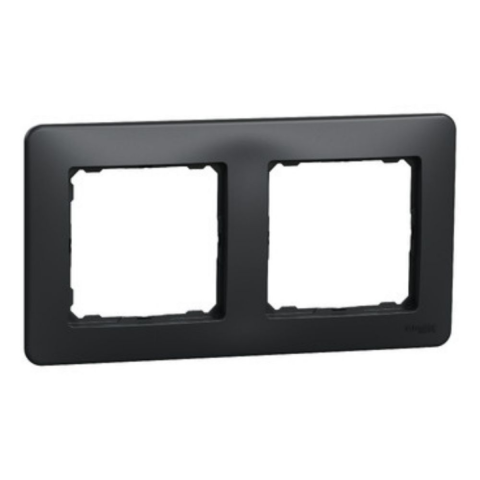 Accesorii prize si intrerupatoare - Rama dubla Gri antracit Sedna Design Schneider SDD314802, 1 buc