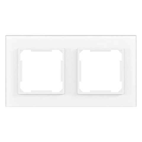 Iluminat & electrice - Rama orizontala Alba 2P sticla, Spin SPN1477, 1 buc