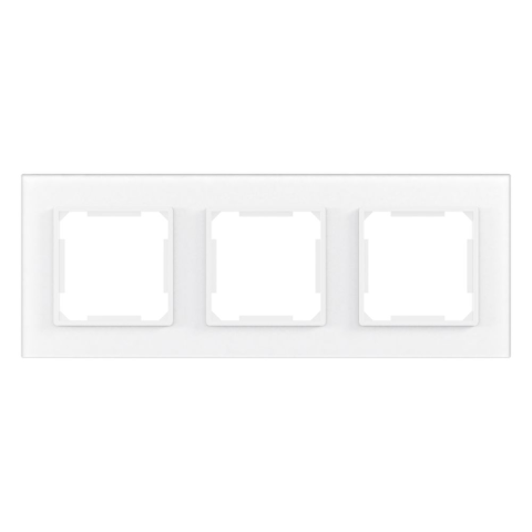 Iluminat & electrice - Rama orizontala Alba 3P sticla, Spin SPN1478, 1 buc