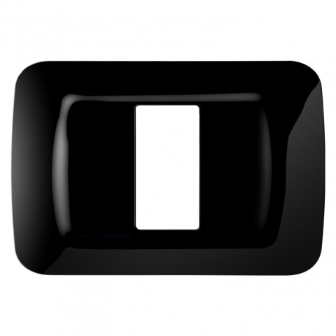 Accesorii prize si intrerupatoare - Rama ornament Gewiss GW22511, negru, 1 modul, 1 buc