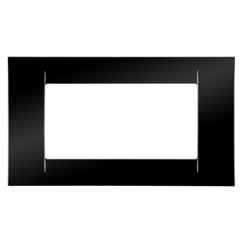 Accesorii prize si intrerupatoare - Rama Virna Gewiss GW22114, negru, 4 module, 1 buc