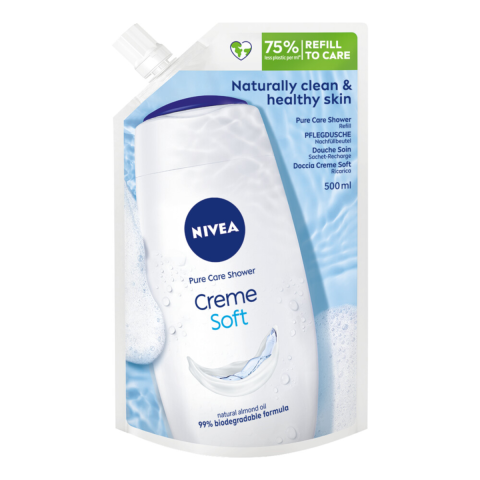 Ingrijire Corp - Rezerva Gel de dus Nivea Creme Soft, 500 ml