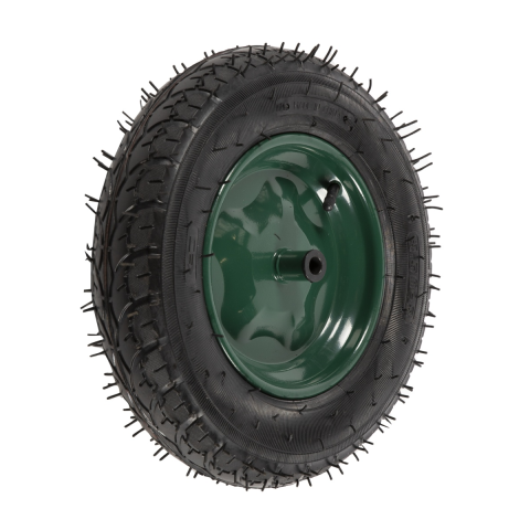 Casa, Gradina & Bricolaj - Roata roaba Micul Fermier 3.50-8, diametru ax 14mm, janta verde